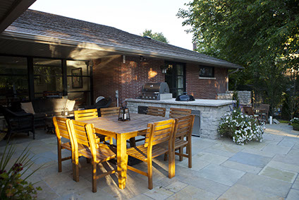Backyard patio, pergola, bar, outdoor bbq, nice landscape, Flandscape, London Ontario, Landscape Construction